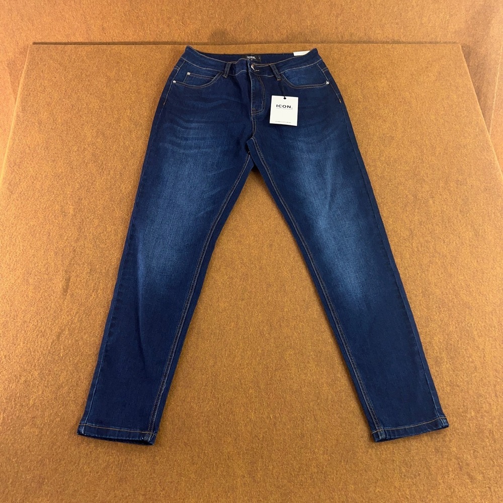 ICON Mens Size 32 Slim Fit Dark Wash Stretch Denim Jaxon Skinny Jeans NWT